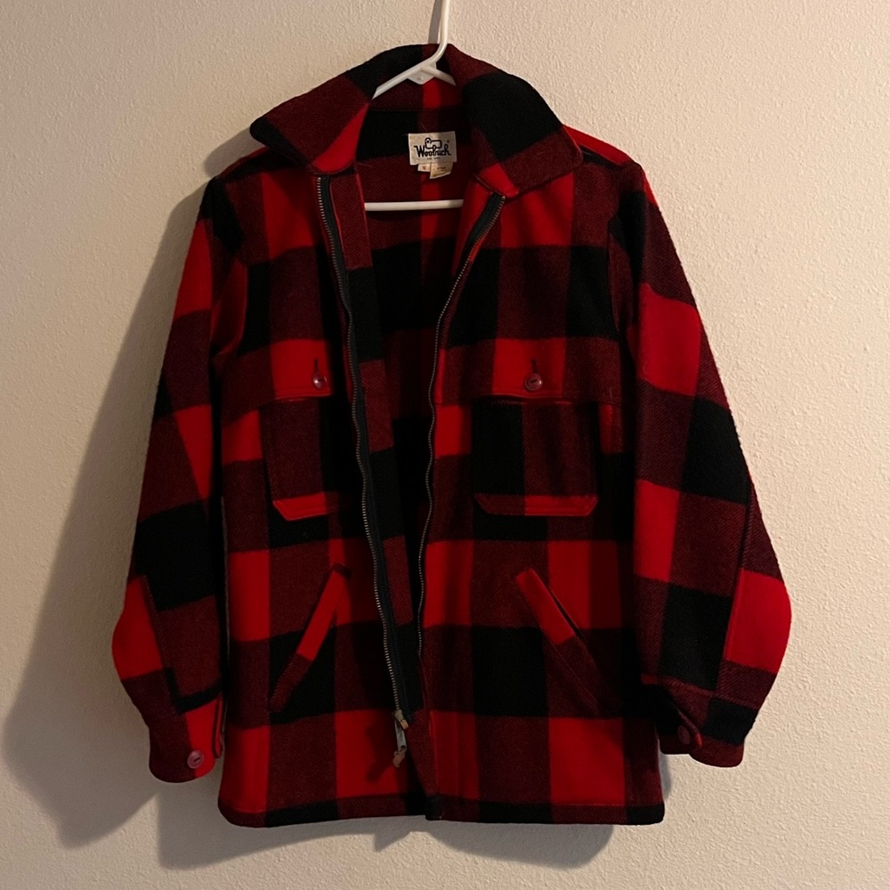 Woolrich Buffalo Plaid 100% wool coat